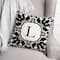 Black & White Monogram Indoor/Outdoor Pillow